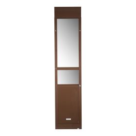 Dog Door for Sliding Glass Door, 75 7/8 to 80 11/16 in Adjustable Height, Aluminum Alloy Frame with Rotating Hinges, Lock Design (Curtain Size: Size XL, size: Door Height (75-81 inch))